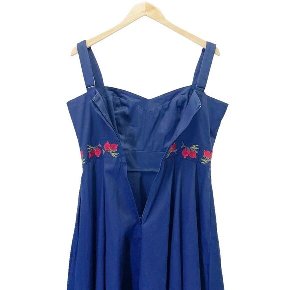 NWT ModCloth x Collectif Laureen Navy Red Pomegranate Swing Dress Size 8 Medium - Picture 8 of 15